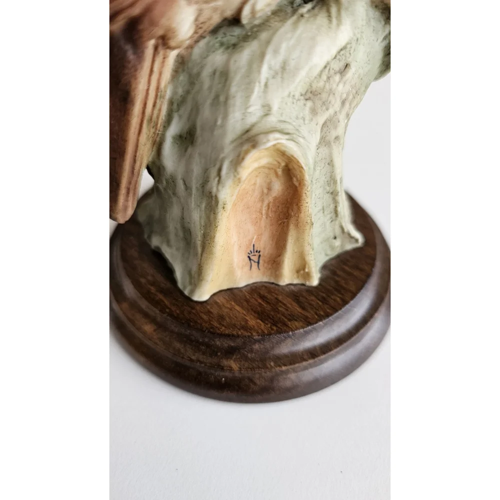 Giuseppe Armani Owl & Owlet Figurine Capodimonte Style Italy – Vintage Porcelain - Picture 13 of 16